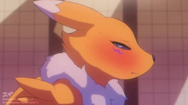 Zonkpunch - bath time hd 1080p (patreon content yiff) renamon x guilimon