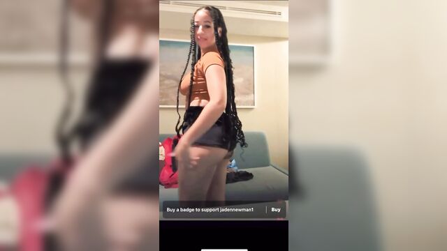 Latina baddie jaden newman shows off big boobs and puerto rican charm