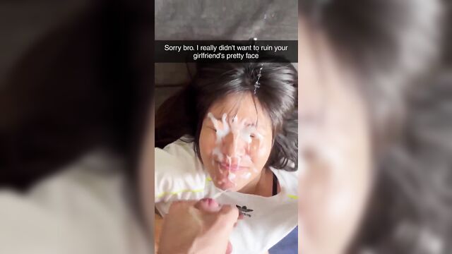 Girl gets a facial after cheating with another guy