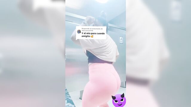 This bad mother is moving her ass for likes