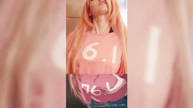 A tiny emo girl shows her sexual power
