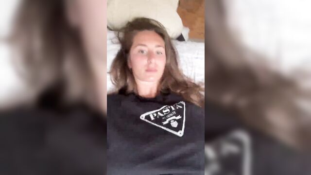 Tall and busty influencer with huge natural boobs