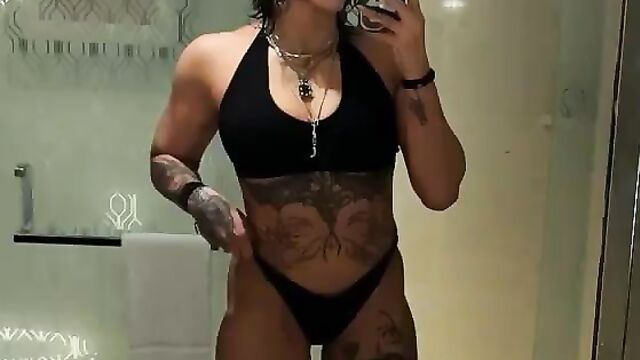 Rhea ripley flaunting her big mami tits part 5