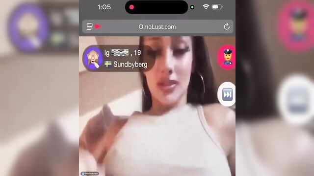 Horny swedish slut shows off her huge boobs in public