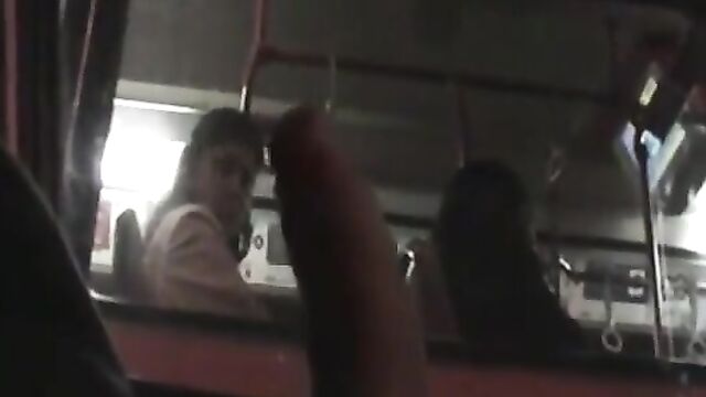 Bus driver caught jerking off on the bus, fucking in public