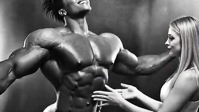 Hot bodybuilding girls in hot lesbian muscle worship
