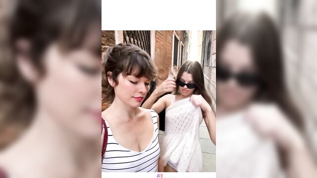 Milla jovovich and her daughter share intimate moments in a steamy setting