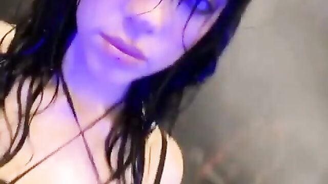 Busty celebrity billie eilish showcases her big tits and cleavage in action