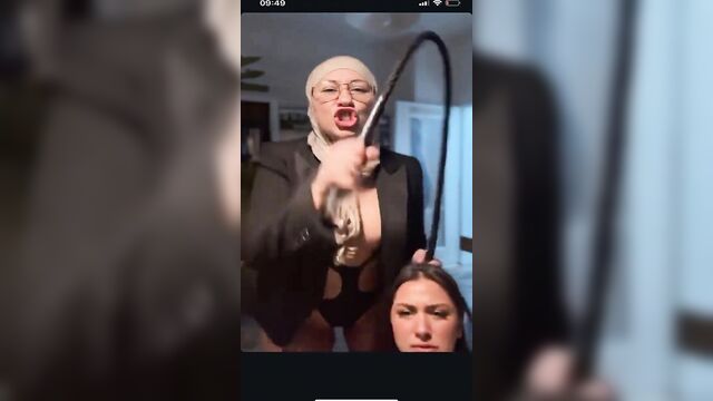 A muslim woman wearing a hijab gets angry and fucks hard