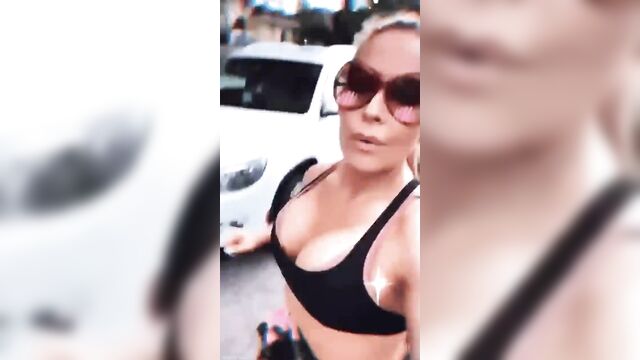 Natalya and jenni are having a fun time wrestling around