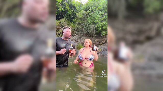Tetona del tiktok arielkys, a busty girl challenging on tiktok