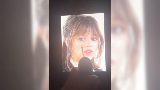 Jenna ortega gets a cumshot tribute in this hot scene