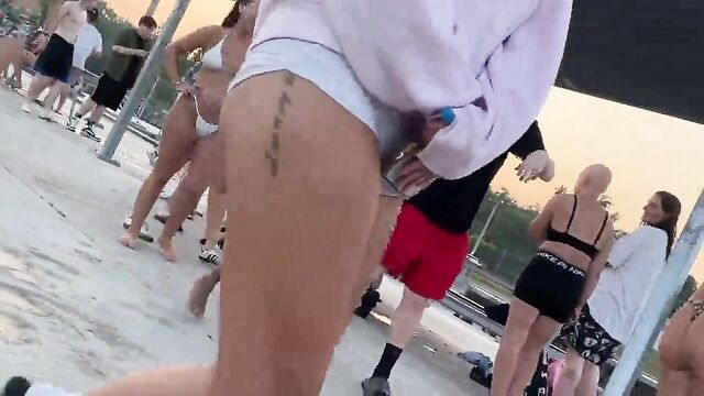 A drunk girl has too much to drink and loses control of her body