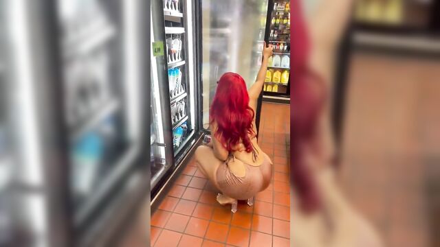 Squirting in the store part 2