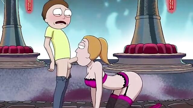 Summer is having fun with morty in this hot scene