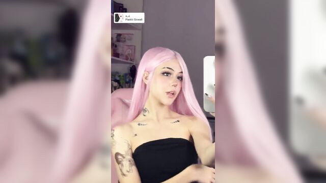 Cat girl egirl in white underwear