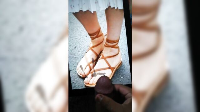 Caitriona balfe's feet covered with cum in tribute video