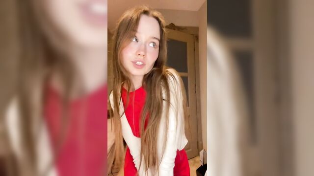 A hot brunette girl is shaking her ass for fans in a steamy video