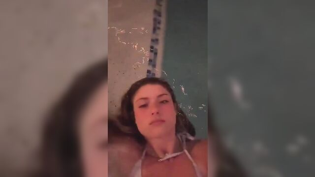 Faith ordway flaunts feet in bikini by the pool in this leaked tiktok video