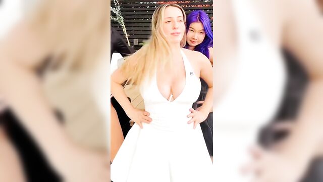 Kim migneault again in a white dress super hot - sonrix