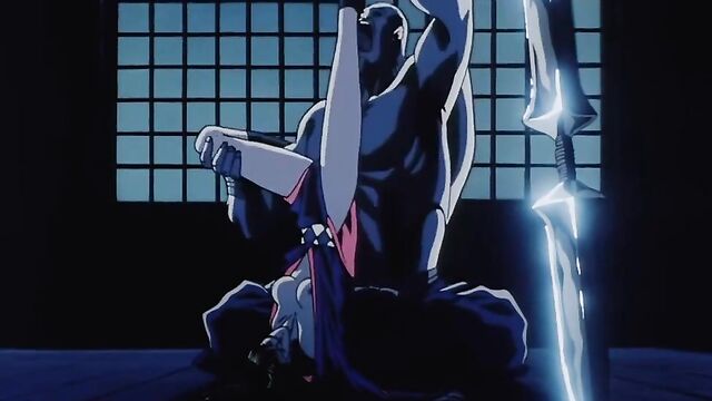 Ninja scroll with a rock monster cock
