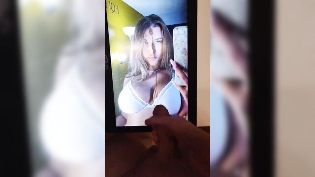 Rachel asplund gets a hot cum tribute after an intense session