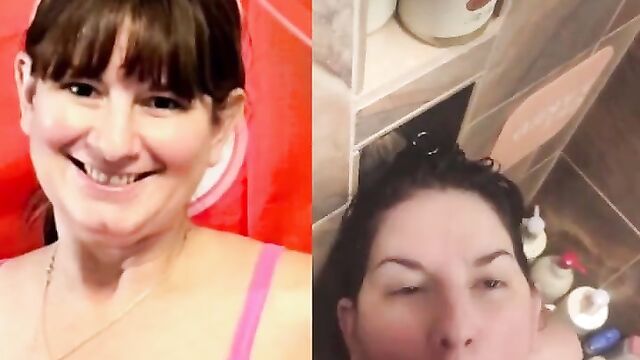 A typical housewife gets her pussy sucked by a man