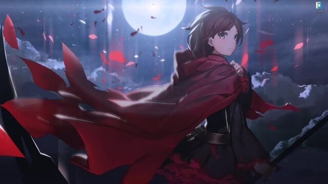 Аниме девушка red - живые обои для wallpaper engine
