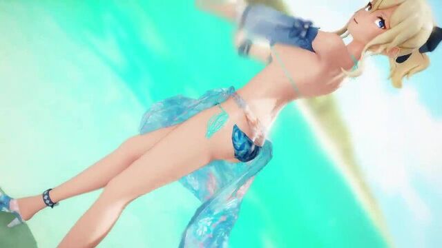 【mmd】水着ジン団長でiu(아이유)_lilac(라일락)【原神_genshin impact】【紳士向け】【4k】