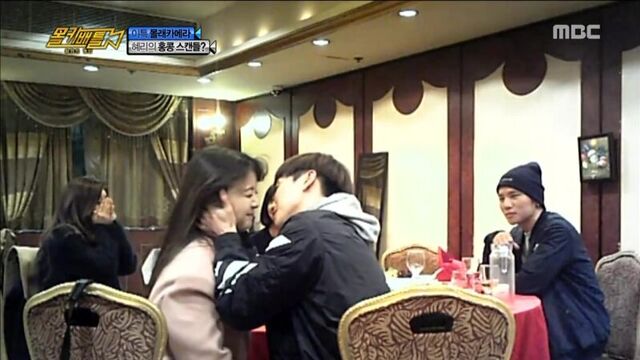 [candid shot battle] 몰카 배틀 _ 왕좌의 게임 - hyeri,act imprudently to min-ahleeteuk kiss! 20160209