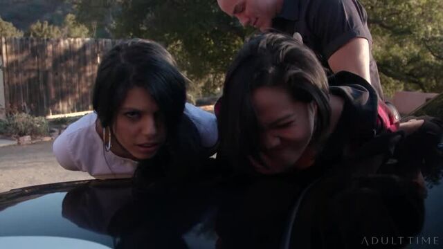 Gina valentina, honey gold - girl under arrest double team a cop cock
