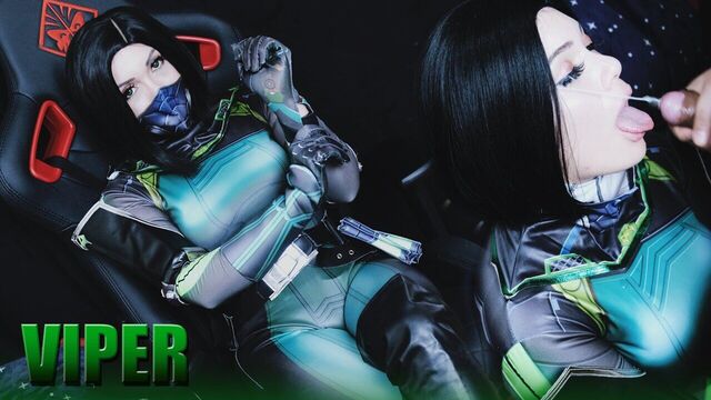 Valorant - viper cosplay creampie and facial