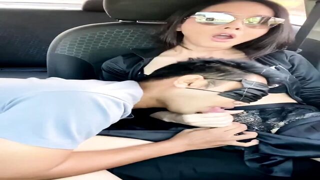 Hot ladyboy cum in guys mouth