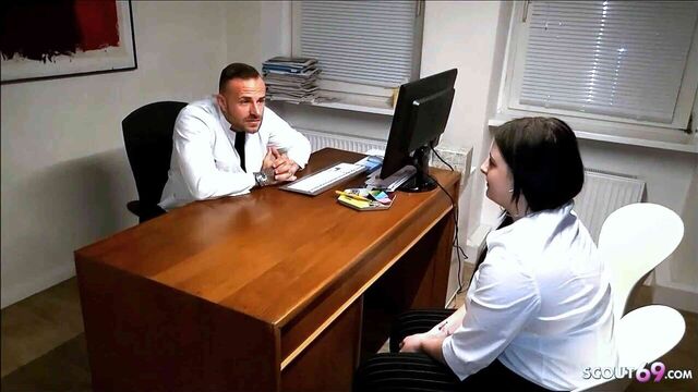 German curvy pregnant teen - cheating fuck by doctor at gyno exam